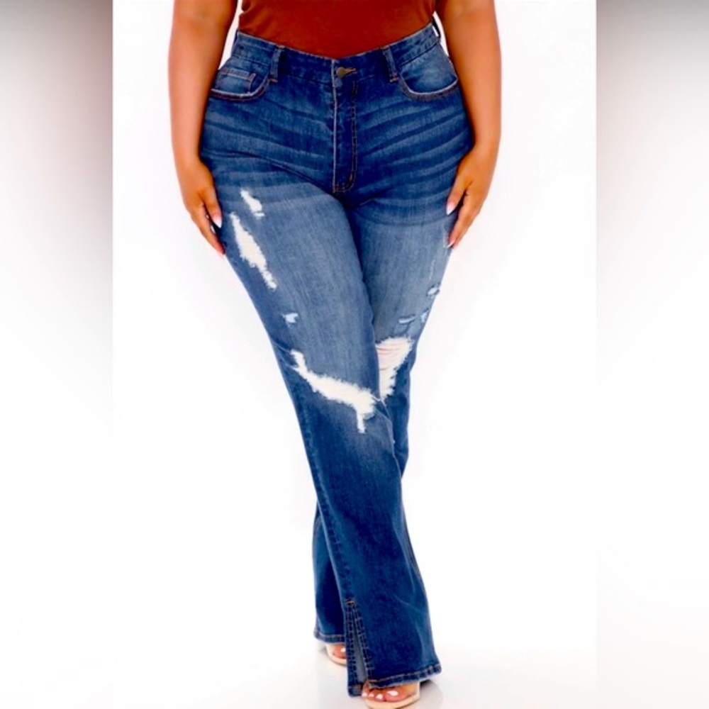 Fashion Nova High Rise Jeans Dark Wash size 15